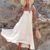 Clothing * | &Mer-001 Catch The Sun Tiered Midi Dress Eggshell Final Sale