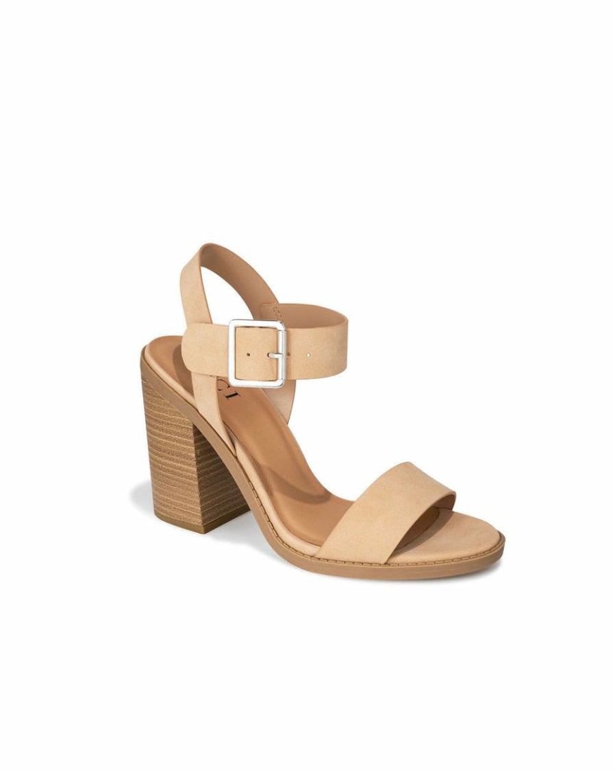 Shoes * | Fort-001 Cooper Block Heeled Sandal Natural