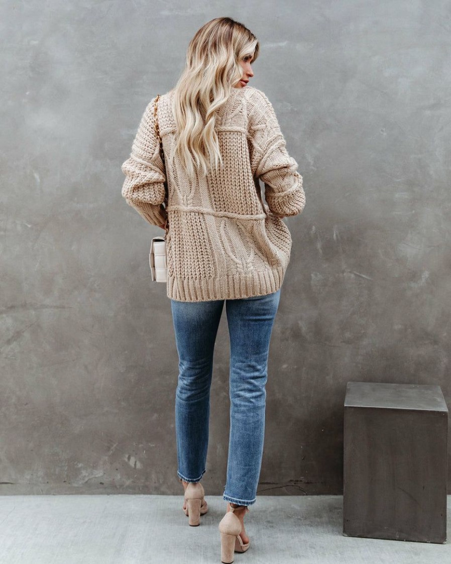 Clothing * | Emor-001 Sweaters Luxley Relaxed Button Front Knit Cardigan Final Sale