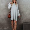 Clothing * | Tcec-001 Bump Friendly So In Love Knit Sweater Dress Heather Grey Final Sale