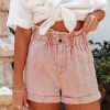 Clothing * | She -001 Turner High Rise Vintage Wash Denim Shorts Dusty Rose Flash Sale Bottoms