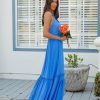 Clothing * | Tych-001 Sweet Talk Halter Maxi Dress Clean Blue Final Sale The Vacation Shop