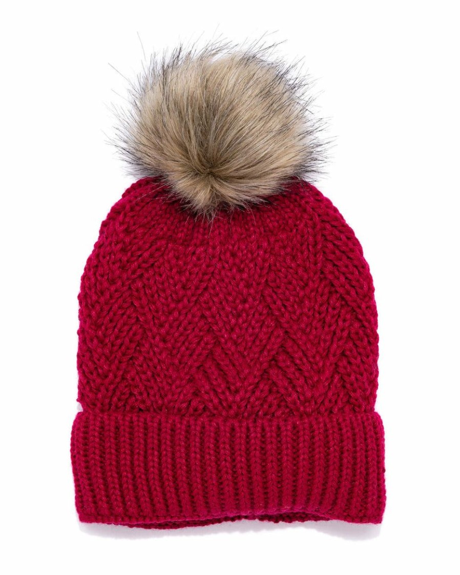 Accessories * | Succ-001 Elf Pom Beanie Maroon Final Sale Vici Exclusives