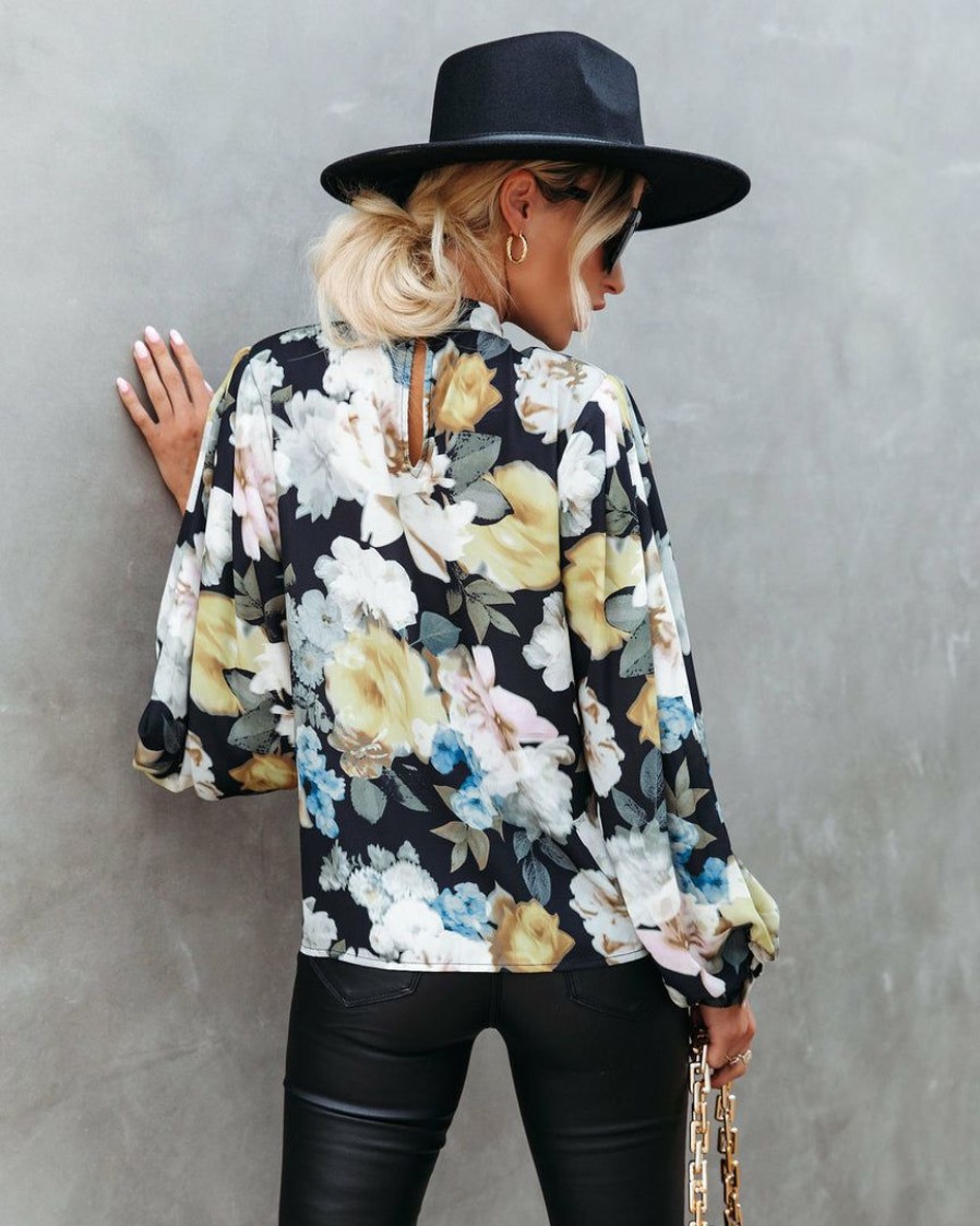 Clothing * | Salt-001 Find Your Peace Floral Blouse