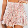 Clothing * | Mabl-001 Bottoms Omega Floral Ruffle Shorts Orange