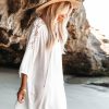 Clothing * | Love-003 Calabasas Lace Cover-Up Dress Off White