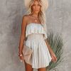 Clothing * | Prom-001 Fairgrounds Smocked Strapless Romper The Vacation Shop