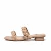 Shoes * | Free-002 Sidney Braided Square Toe Sandal Camel Shoes