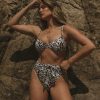 Clothing * | Fort-002 Collette Sash High Rise Cheeky Swim Bottom Snow Leopard