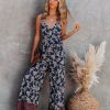 Clothing * | Dres-001 Sully Printed Wide Leg Jumpsuit Final Sale