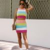 Clothing * | Acoa-001 Sobe Striped Knit Crop Top Take Me To Miami