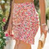 Clothing * | Acoa-001 Take Me To Miami Bertie Floral Ruched Mini Skirt Final Sale