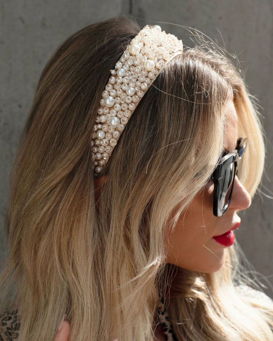 Accessories * | Acce-001 Audrey Pearl Headband