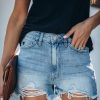 Clothing * | Kanc-001 Hazel High Rise Distressed Denim Shorts