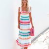 Clothing * | Salt-001 Vacays In Sorrento Striped Midi Dress Final Sale The Vacation Shop