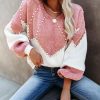 Clothing * | Pol-001 Sweaters Vivianna Embellished Chenille Sweater