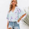 Clothing * | Tych-001 Tops Ferreira Floral Bell Sleeve Blouse Final Sale