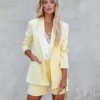 Clothing * | Fore-001 Coats & Jackets Lyssa Pocketed Blazer Yellow