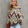 Clothing * | Thml-001 We Vibe Knit Chevron Sweater Final Sale