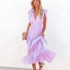 Clothing * | Aeom-001 Carrie In Paris Tiered Tulle Midi Dress Lavender Special Event