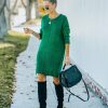 Clothing * | Newb-001 Smoky Mountain Sweater Dress Green Final Sale