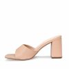 Shoes * | Shu -001 At My Best Block Heeled Sandal Nude Final Sale Sunny Daze