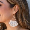 Jewelry * | Acce-001 Amador Macrame Earrings Cream