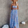 Clothing * | Love-003 Dresses Point Bonita Pocketed High Low Patchwork Maxi Dress