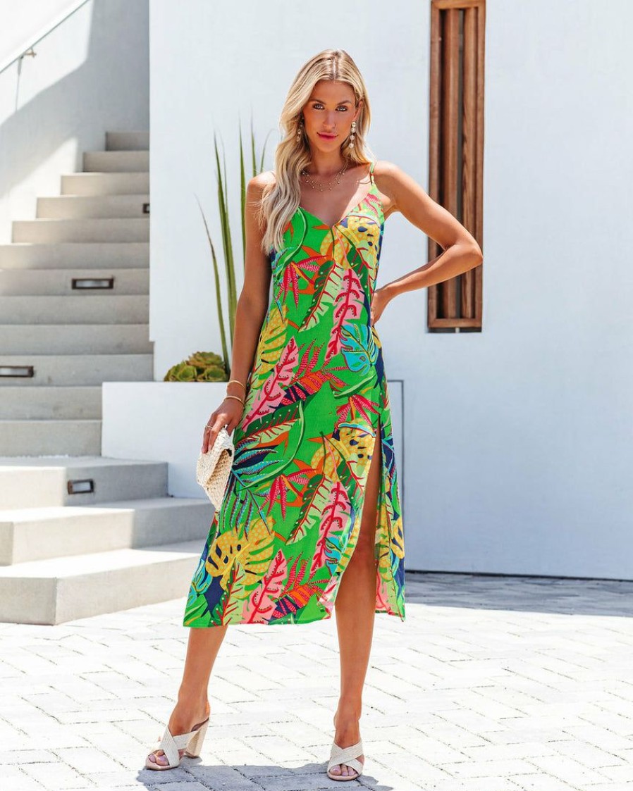 Clothing * | Oliv-001 Take Me To Miami Las Palmas Tank Midi Dress Final Sale