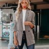 Clothing * | Miou-001 Muir Pocketed Plaid Blazer Coats & Jackets