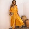 Clothing * | Oliv-001 Korrine Cold Shoulder Maxi Dress Marigold Final Sale The Vacation Shop