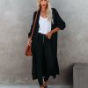 Clothing * | Pol-001 Your Own World Knit Duster Cardigan Black Sweaters