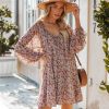 Clothing * | Stor-001 Dresses Halsey Floral Babydoll Dress