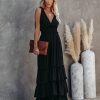 Clothing * | Stru-001 Special Event Formal Introduction Ruffle Tiered Maxi Dress Black