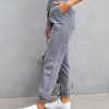 Clothing * | Entr-001 Doriana Cotton Pocketed Jogger Pants Charcoal