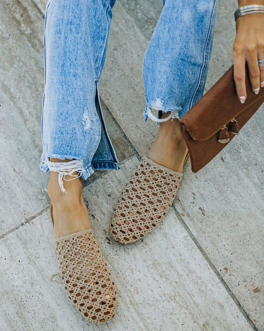 Shoes * | Prim-001 Vici Exclusives Merly Crochet Mule Cream Final Sale