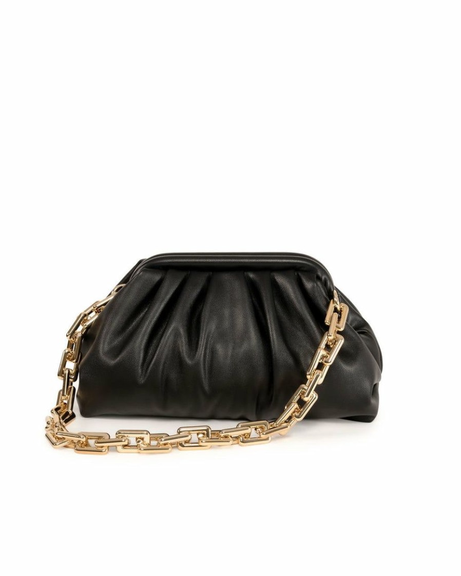 Bags * | Urba-001 Chic Crossbody Chain Pouch Bag Black