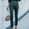 Clothing * | Must-001 Bottoms Charm High Rise Faux Leather Pant Final Sale