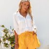 Clothing * | Dee-001 Sunny Daze Sunshine Denim Pocketed Shorts Marigold Final Sale