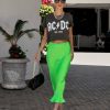 Clothing * | Buck-001 Take Me To Miami Electric Vibes Satin Slip Midi Skirt Lime