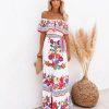 Clothing * | Salt-001 Dresses Mamanuca Floral Off The Shoulder Maxi Dress