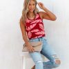 Clothing * | Dee-001 Palmetto Crop Knit Tank Rust Final Sale