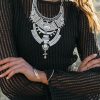 Jewelry * | Acce-001 Take Me To Miami Elektra Statement Necklace Silver