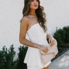 Clothing * | Do+B-001 Rompers + Jumpsuits Your One + Only Strapless Romper White