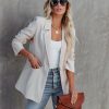 Clothing * | On T-001 Sister Pocketed Blazer Beige Coats & Jackets