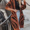 Clothing * | Stor-001 Sweaters Cayla Pocketed Zebra Duster Cardigan Final Sale