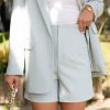 Clothing * | She -001 Chic Matching Sets Milani Bermuda Shorts Seafoam Final Sale