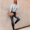 Clothing * | Prom-001 Kendra Knit Sweater Heather Grey Final Sale