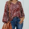 Clothing * | Oliv-001 Tops Turned Season Button Down Tassel Blouse Final Sale