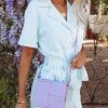 Bags * | Moda-001 Accessories Cami Woven Suede Crossbody Bag Lilac Final Sale